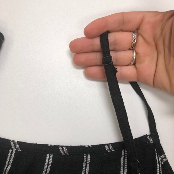 BILLABONG Straight Round Striped Dress Black & White Pockets Size XS - Picture 9 of 10